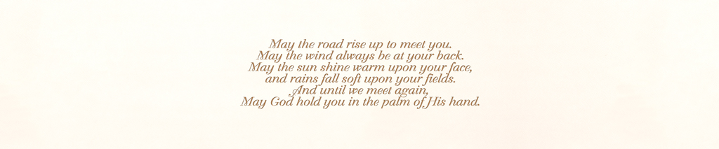 P FC 199 RT Irish Prayer Rosetan Faux FULL COUCH